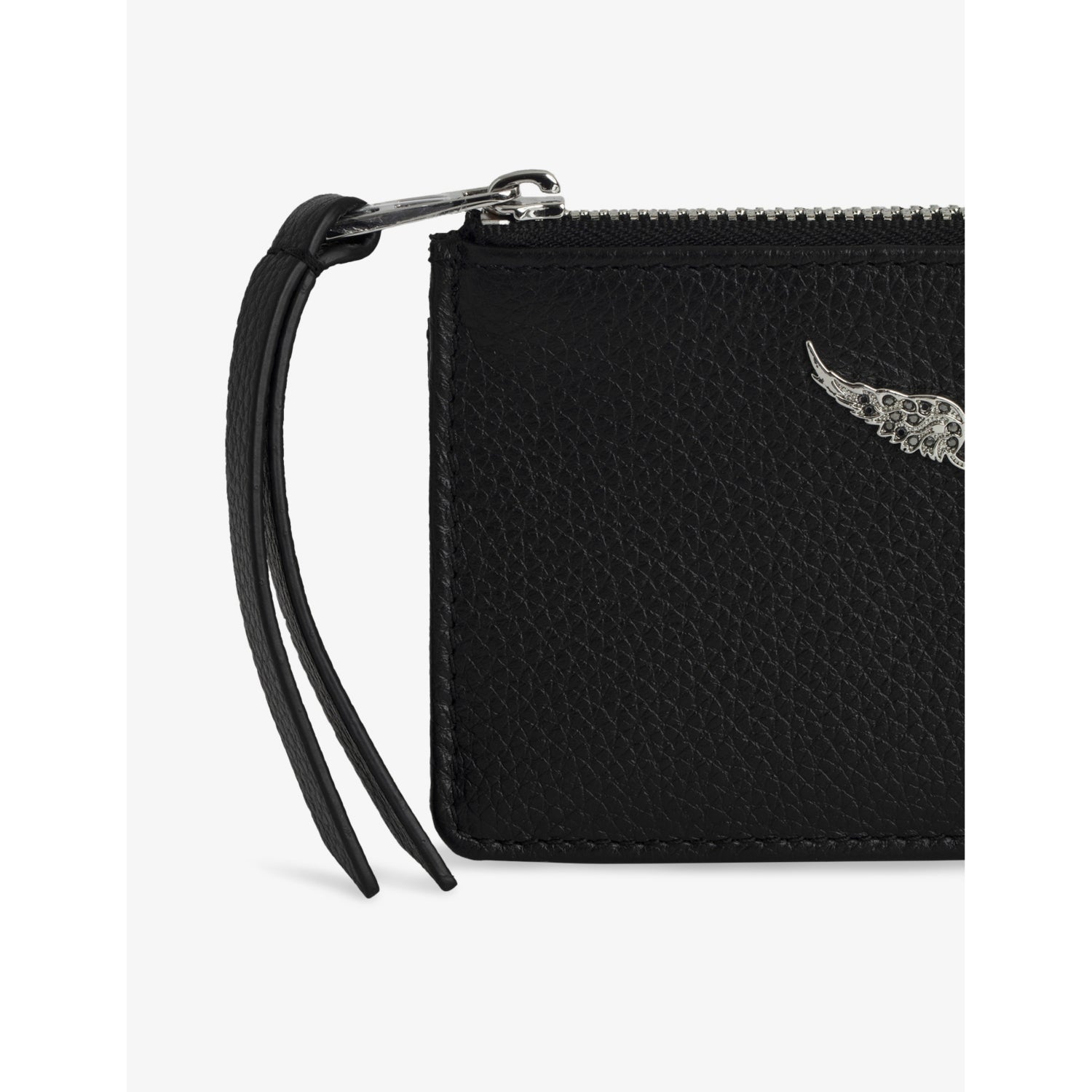 Zadig & Voltaire leather cardholder with zip pocket, imported from the UK