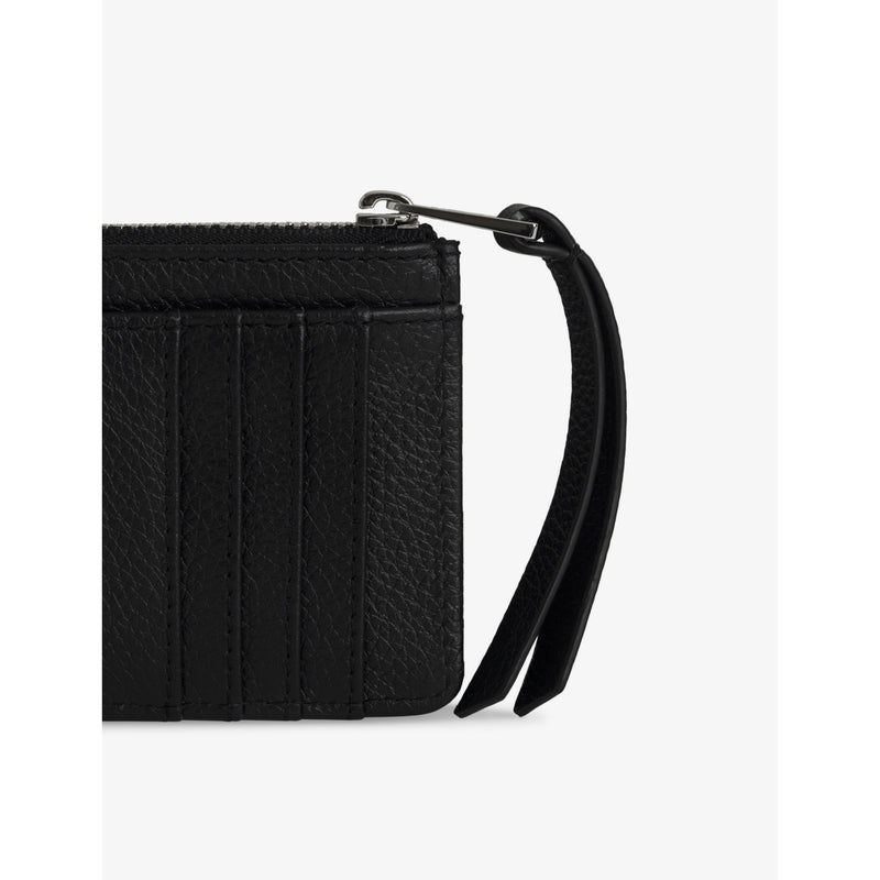 Zadig & Voltaire leather cardholder with zip pocket, imported from the UK