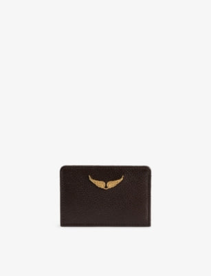 Zadig & Voltaire logo-plaque leather cardholder 7cm x 10.5cm - British product