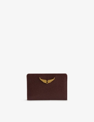 Zadig & Voltaire logo-plaque leather cardholder 7cm x 10.5cm - British product