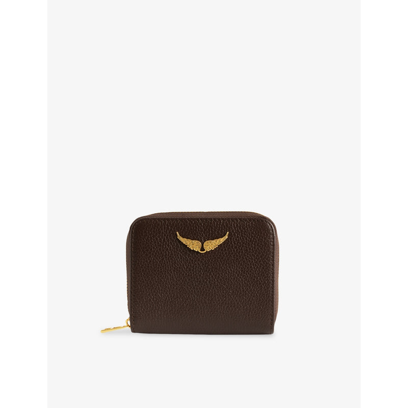 Zadig&Voltaire ZV mini logo-plaque leather coin purse