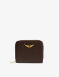 Zadig & Voltaire mini logo-plaque leather coin purse, UK version