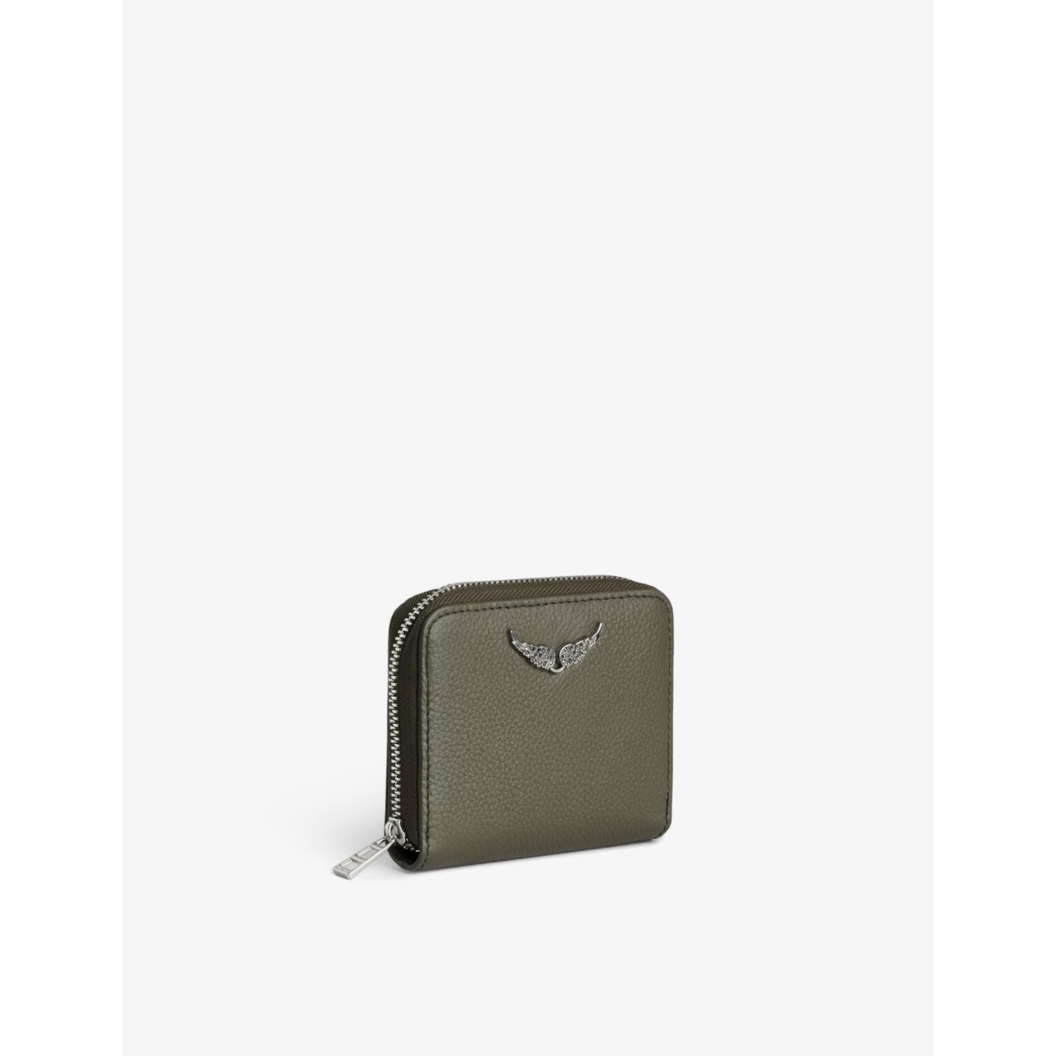 Zadig & Voltaire mini logo-plaque leather coin purse, UK version