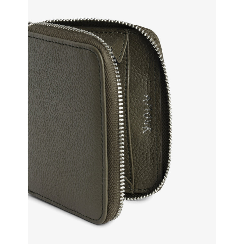 Zadig & Voltaire mini logo-plaque leather coin purse, UK version