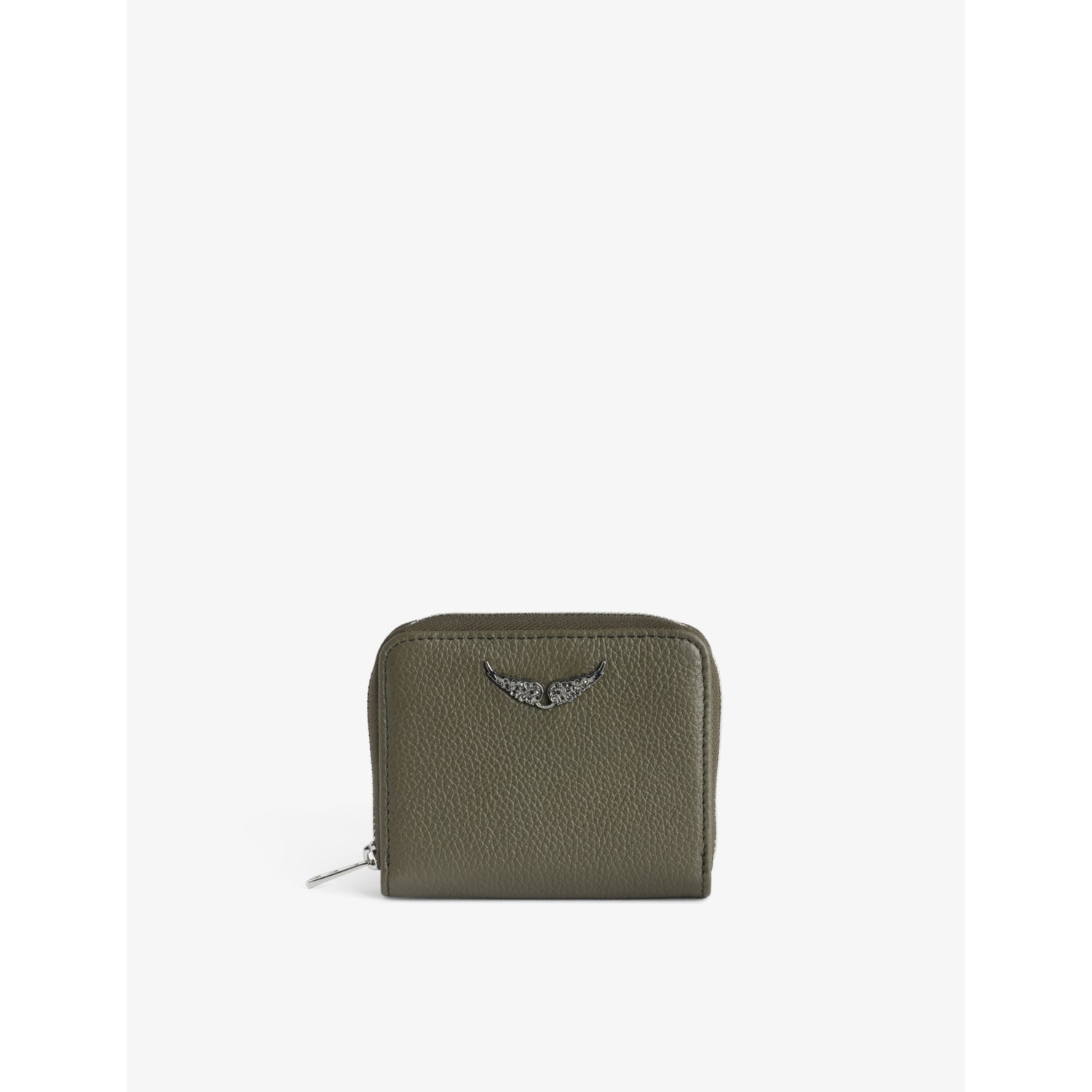 ZV mini logo-plaque leather coin purse - BROWNIE