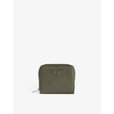ZV mini logo-plaque leather coin purse - BROWNIE