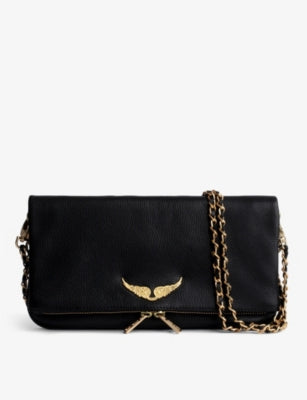 Zadig & Voltaire Rock Grained Leather Clutch
