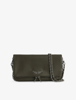 Zadig & Voltaire Rock Grained Leather Clutch