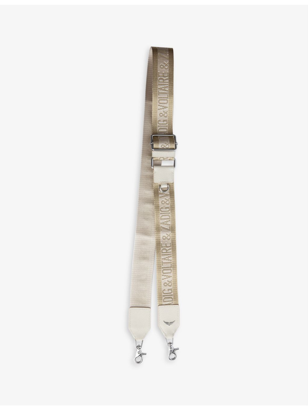 Zadig & Voltaire logo-print woven shoulder strap, adjustable length - British product