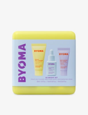 Byoma Brightening Starter Kit mini cleanser serum cream (British brand)