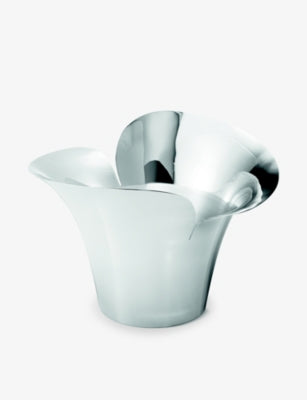 Georg Jensen flower pot polished stainless steel 22.3cm (British brand)