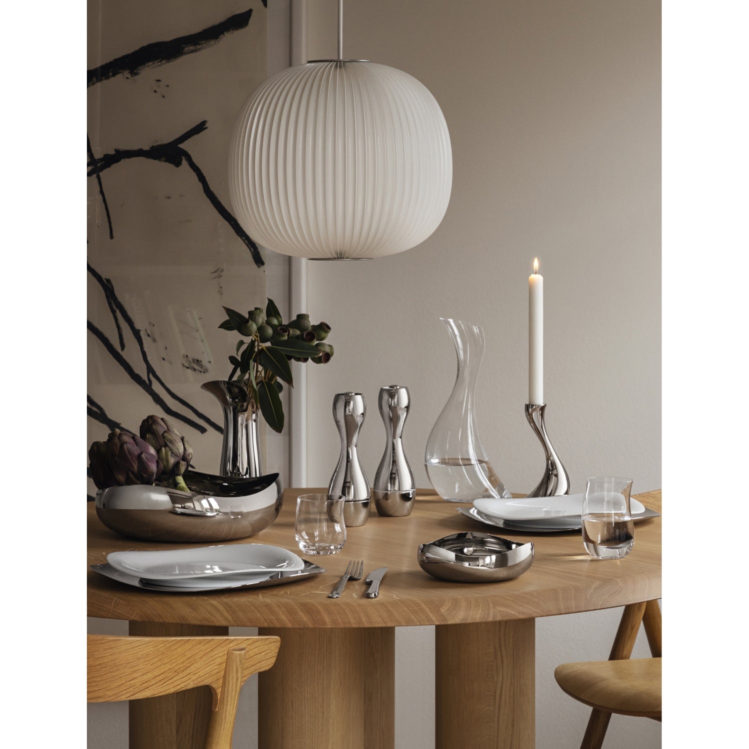 Georg Jensen Cobra salt and pepper grinders, polished steel - British product