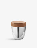 Georg Jensen stainless steel dice cup set with leather lid - British product