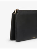 Whistles Elita leather clutch bag with gold-tone hardware, imported from the UK