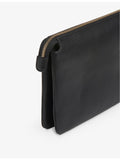 Whistles Elita leather clutch bag with gold-tone hardware, imported from the UK