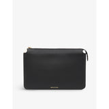 Whistles Elita leather clutch bag with gold-tone hardware, imported from the UK