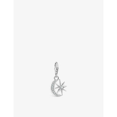 selfridges Thomas Sabo Star and Moon Sterling Silver and Zirconia Pendant Charm- Buy online at McGrocer