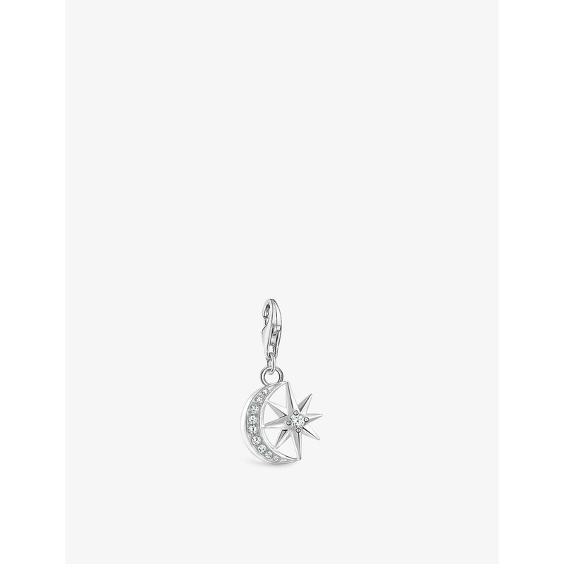 Thomas Sabo star and moon zirconia pendant charm (British brand)