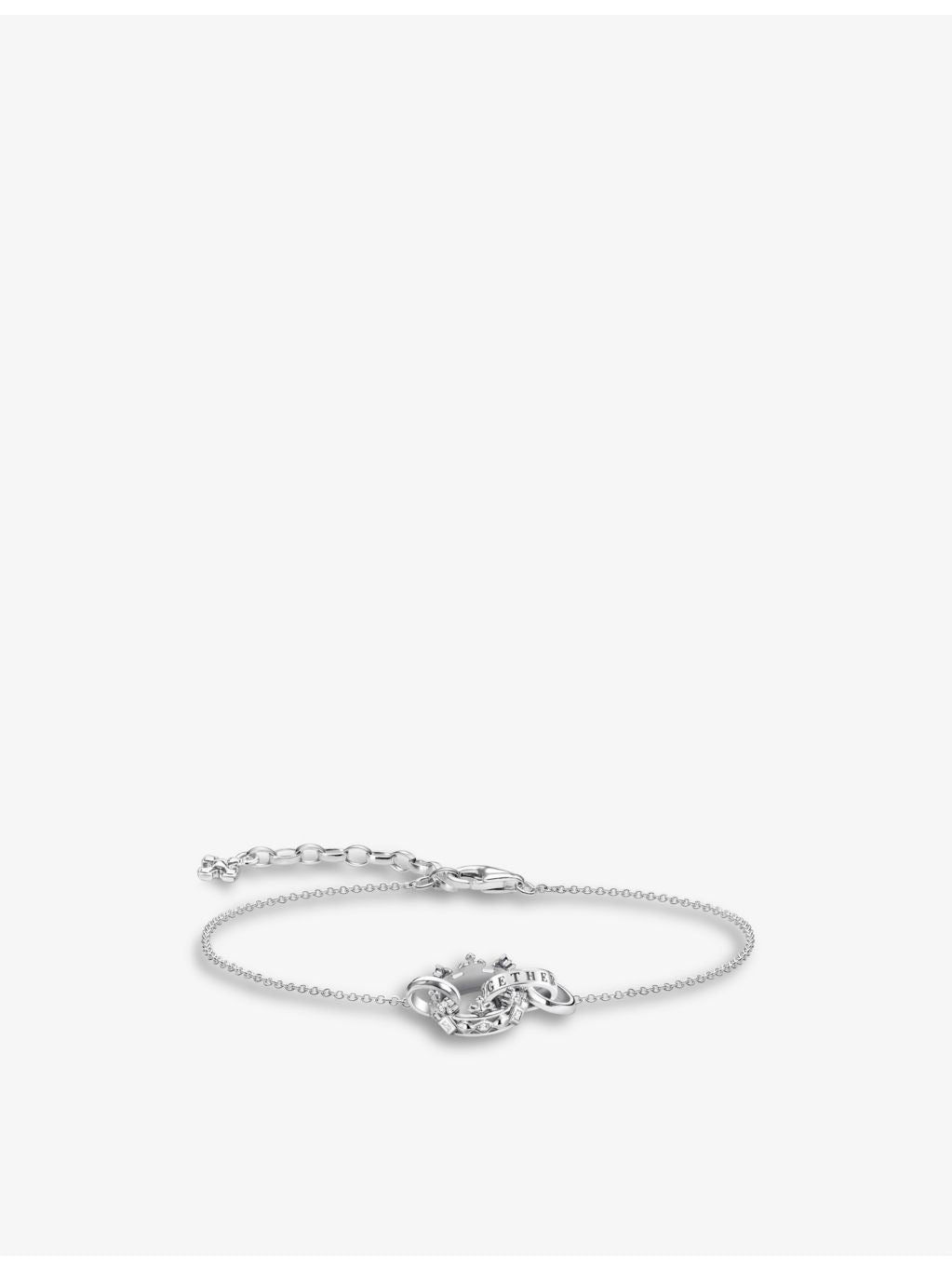 Thomas Sabo white zirconia crown bracelet, imported from the UK