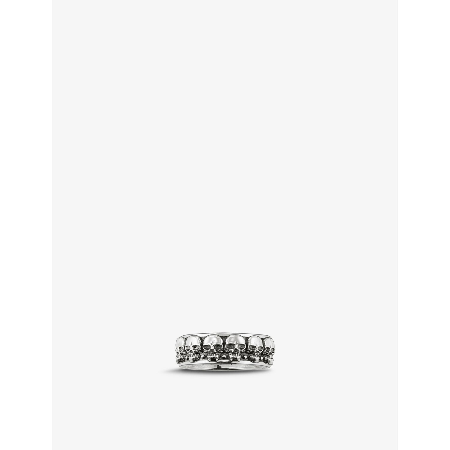 Skull band sterling-silver ring - S
