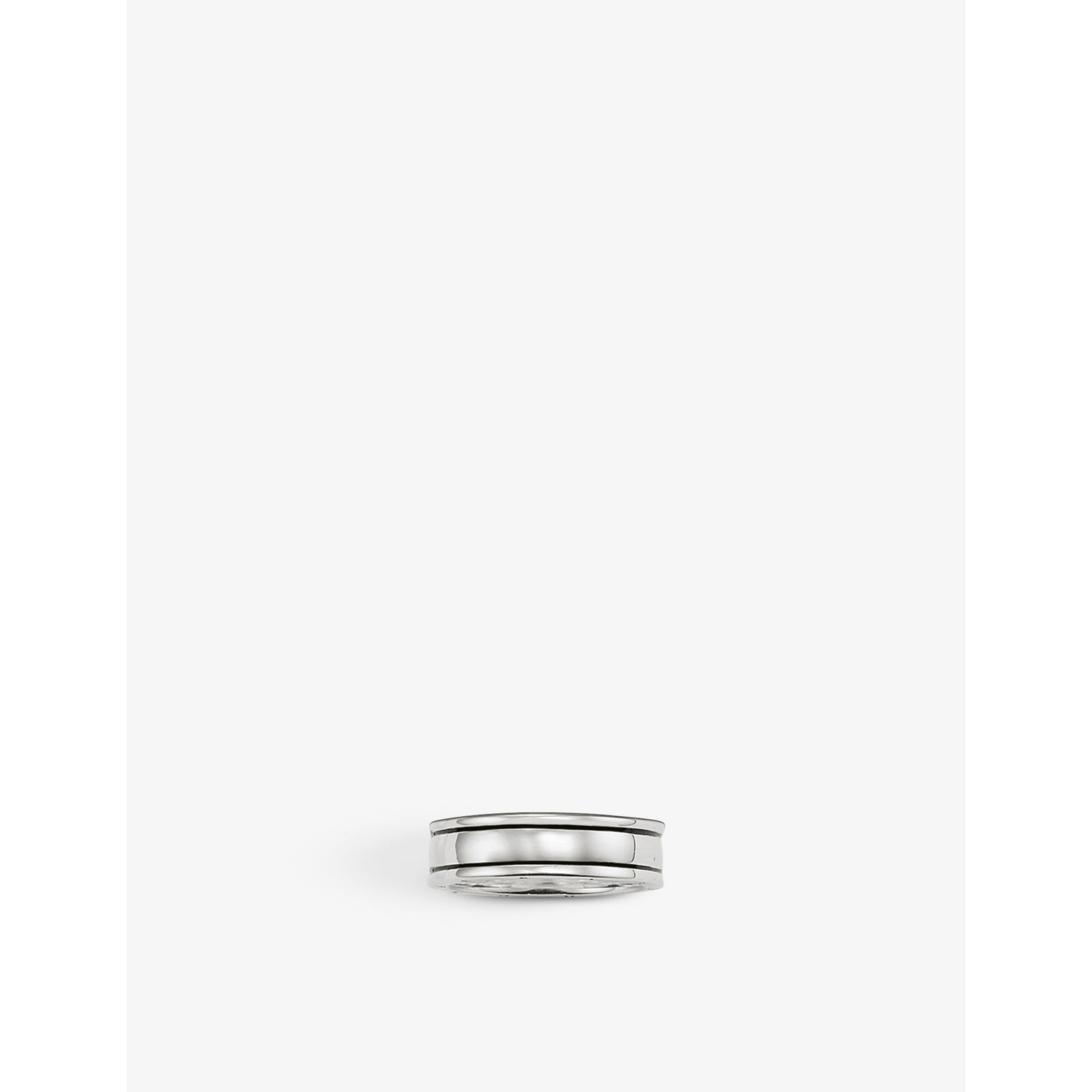 Rebel At Heart blackened sterling-silver band ring - S