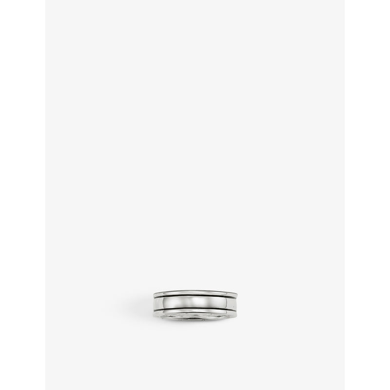 Rebel At Heart blackened sterling-silver band ring - S