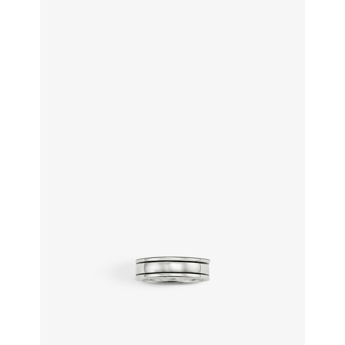 Rebel At Heart blackened sterling-silver band ring - S