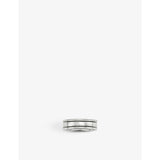 Rebel At Heart blackened sterling-silver band ring - S