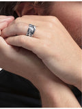 Thomas Sabo sterling silver feather ring pavé zirconia, UK version