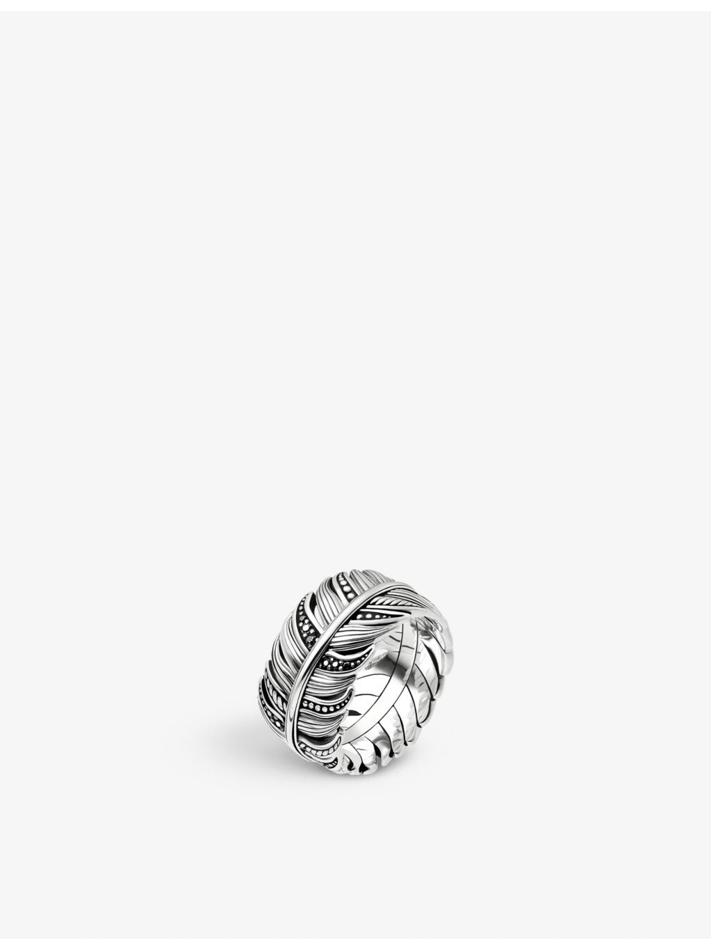 Thomas Sabo sterling silver feather ring pavé zirconia, UK version