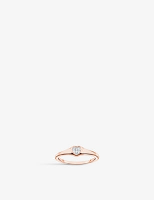 Thomas Sabo Heart 18ct Rose Gold-Plated Sterling Silver Ring