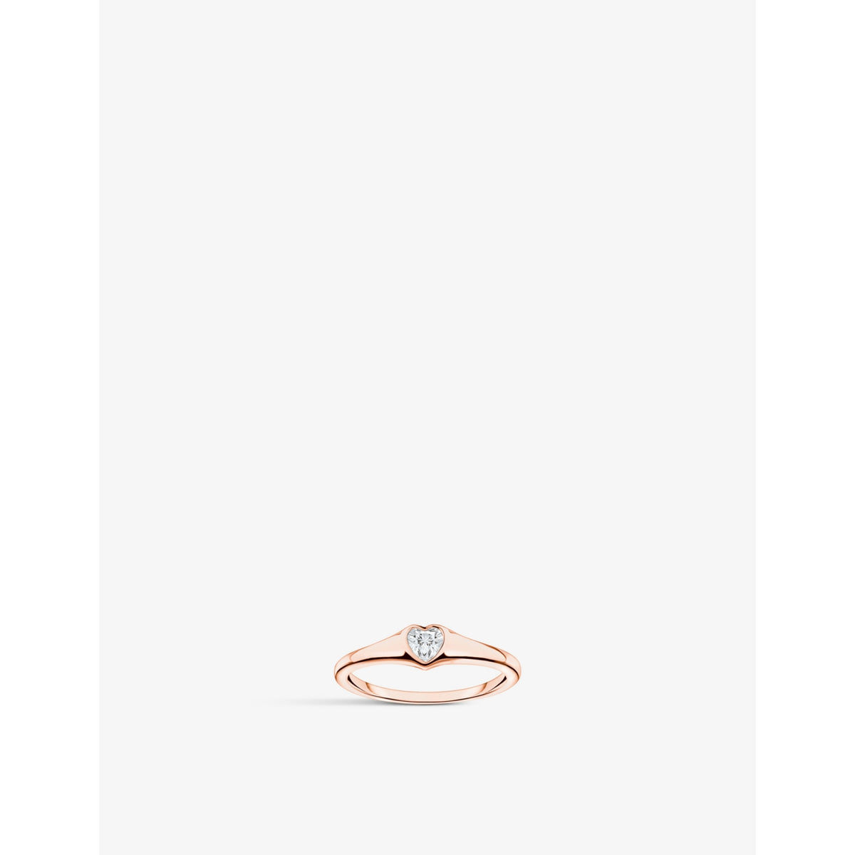 Heart 18ct rose gold-plated sterling-silver ring - M