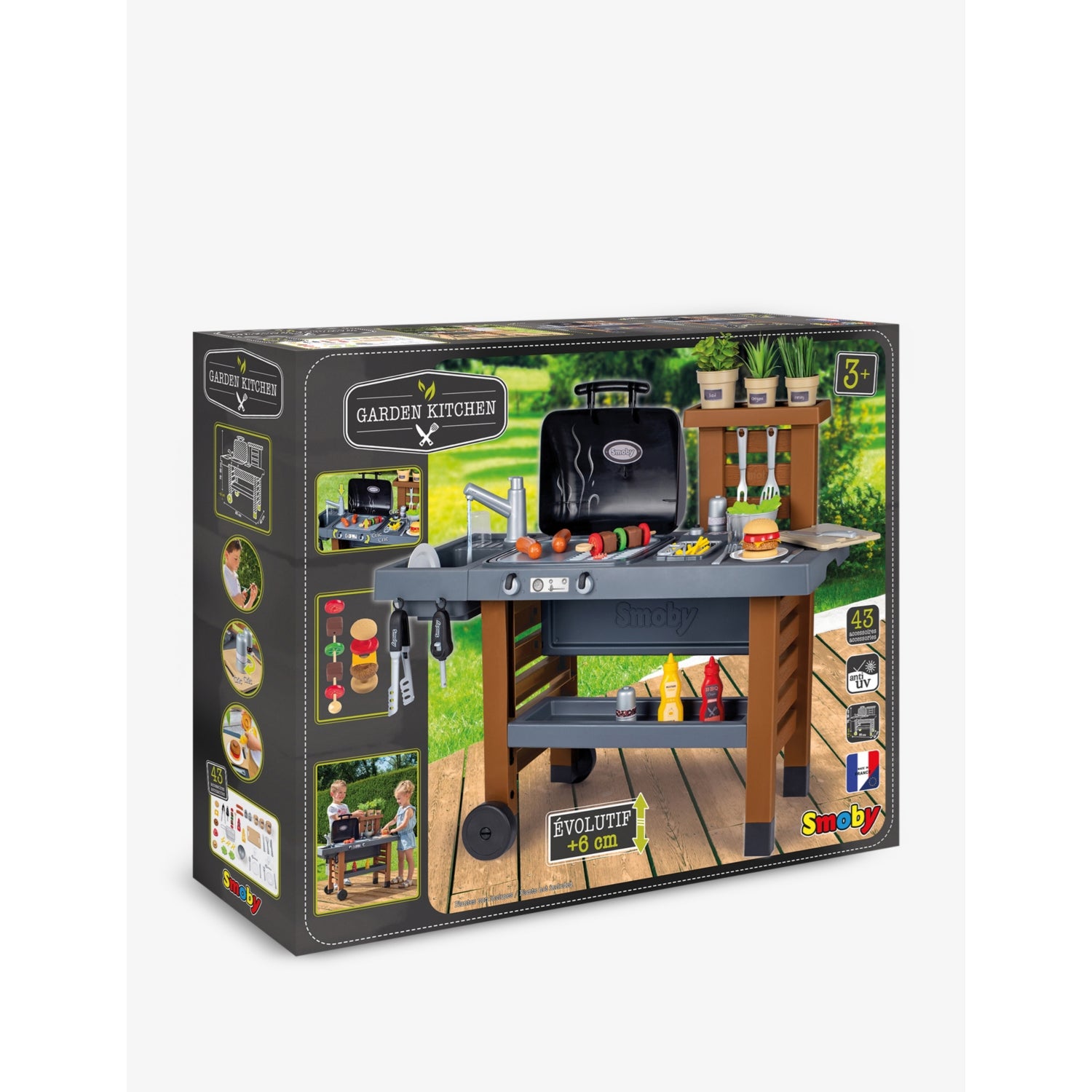 Smoby garden kitchen playset with 40 accessories, UK version