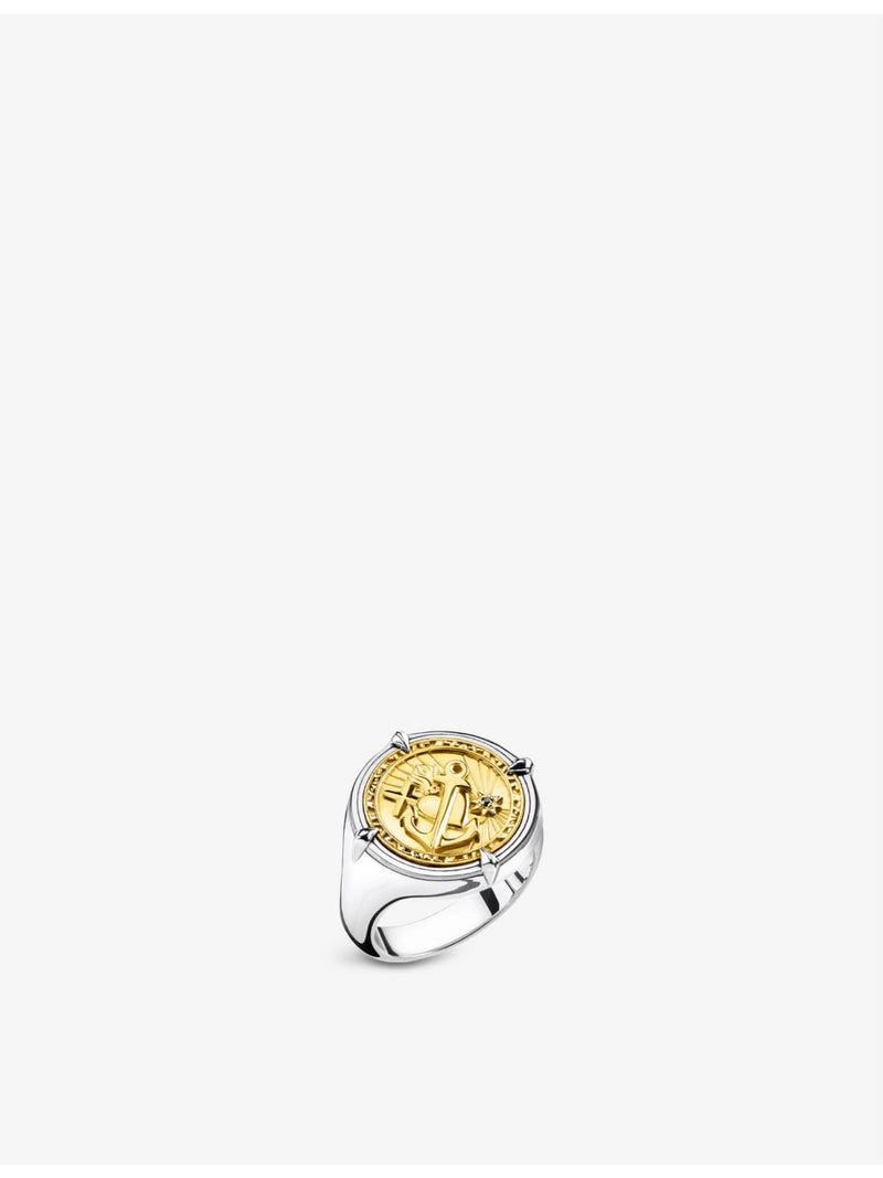 Thomas Sabo 18ct gold plated sterling silver signet ring - British product
