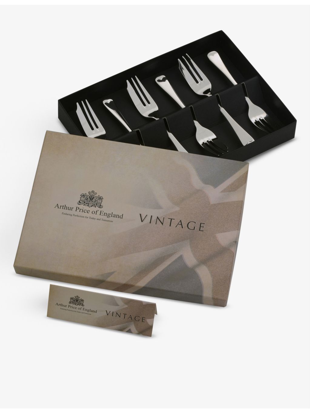 Arthur Price stainless steel pastry forks set of six - British product