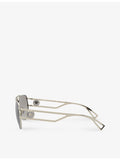 Versace VE2225 pilot-frame metal sunglasses with mirrored lenses (British brand)