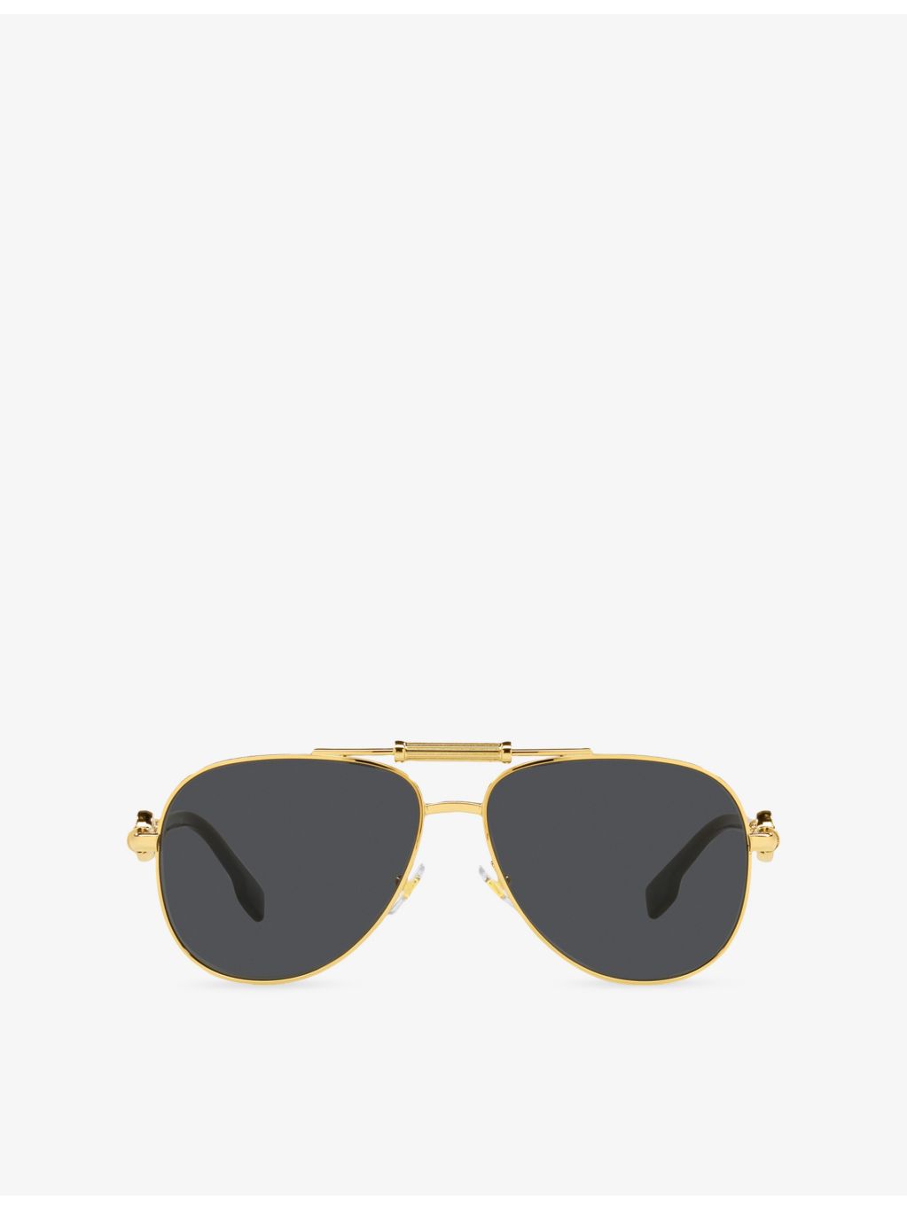 Versace VE2236 aviator-frame metal sunglasses with tinted lenses, UK version
