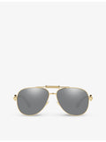 Versace VE2236 aviator metal sunglasses, UK version