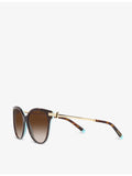 Tiffany & Co acetate pillow-frame sunglasses 55mm lens width, UK version