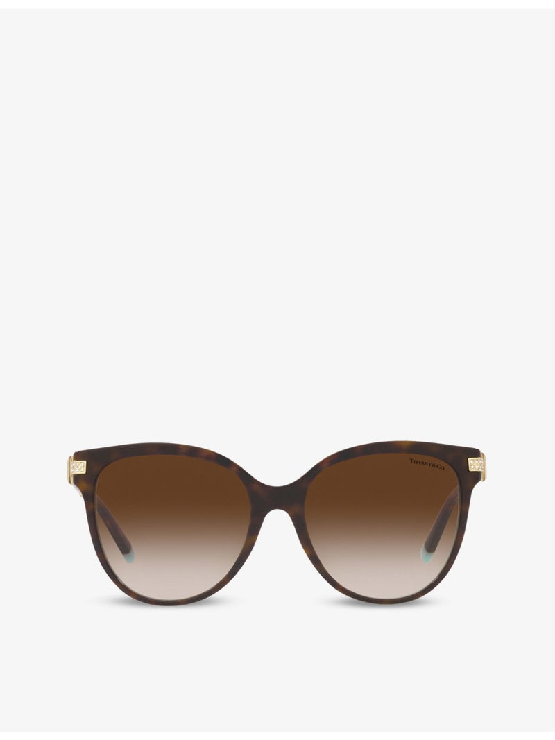 Tiffany & Co acetate pillow-frame sunglasses 55mm lens width, UK version