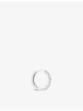 Astrid & Miyu sterling silver cubic zirconia hoop earrings (British brand)