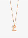 Selda rose-gold K initial diamond necklace, imported from the UK