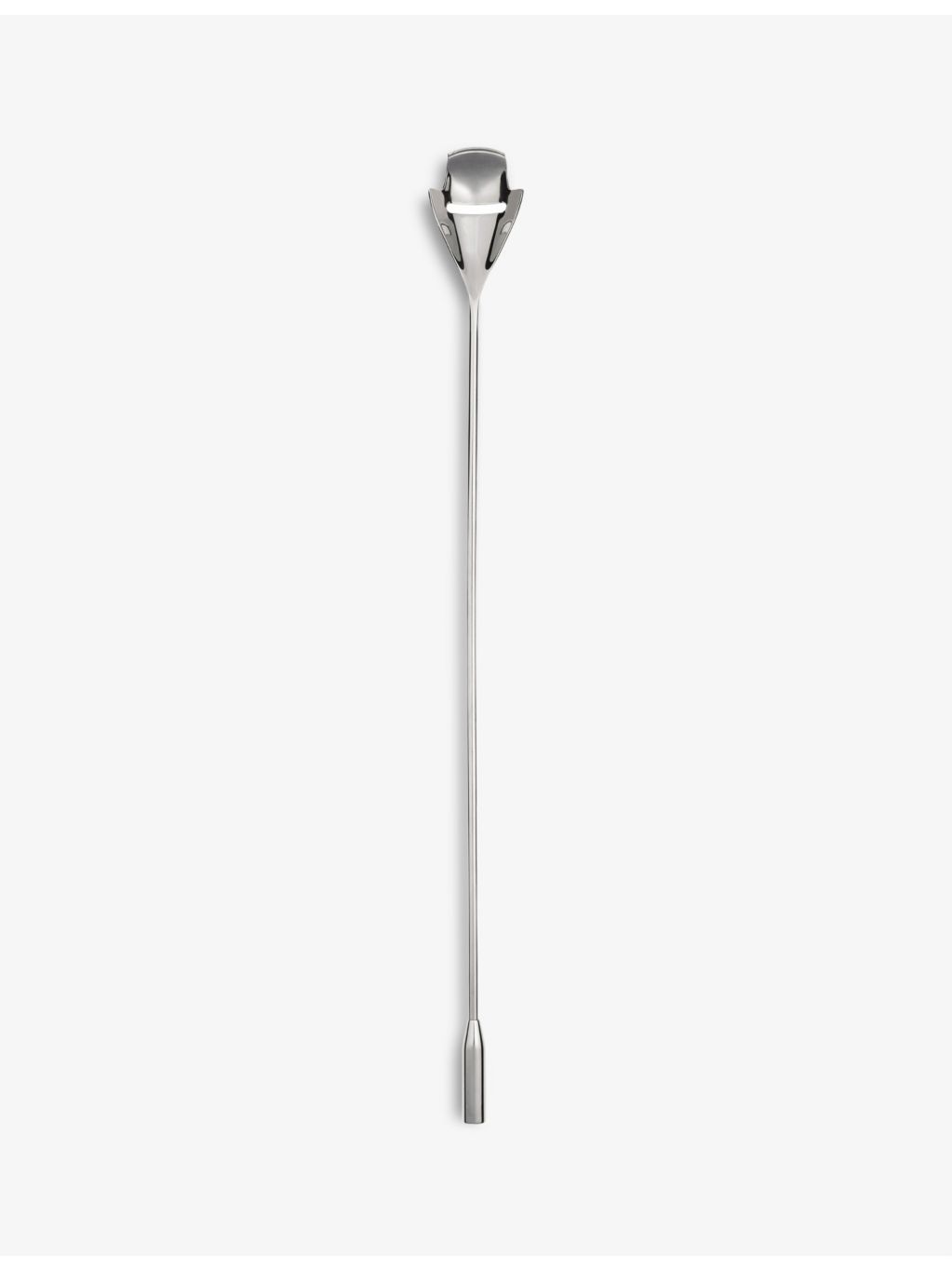 Alessi long stainless steel spoon with polished finish, imported from the UK