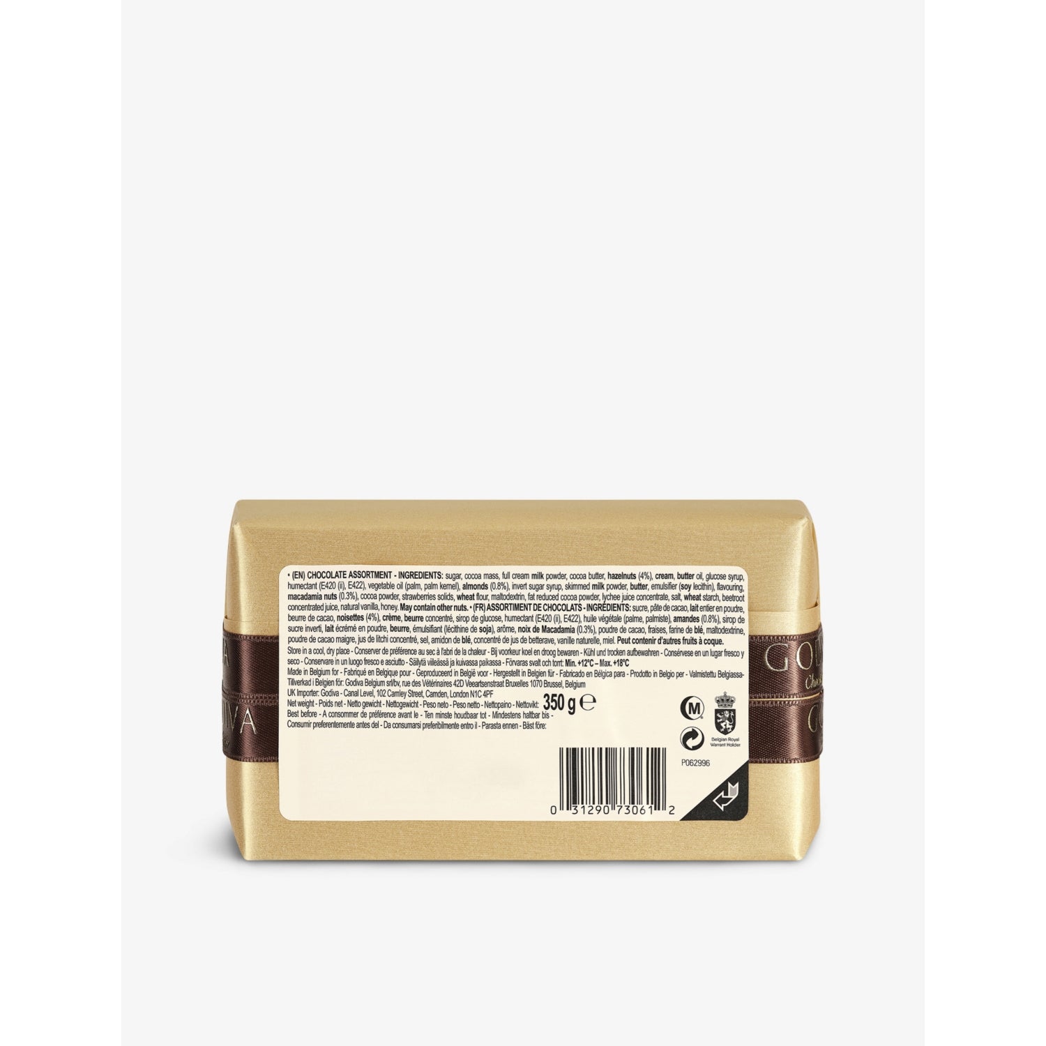 Godiva Gold Ballotin chocolate selection box 350g, imported from the UK