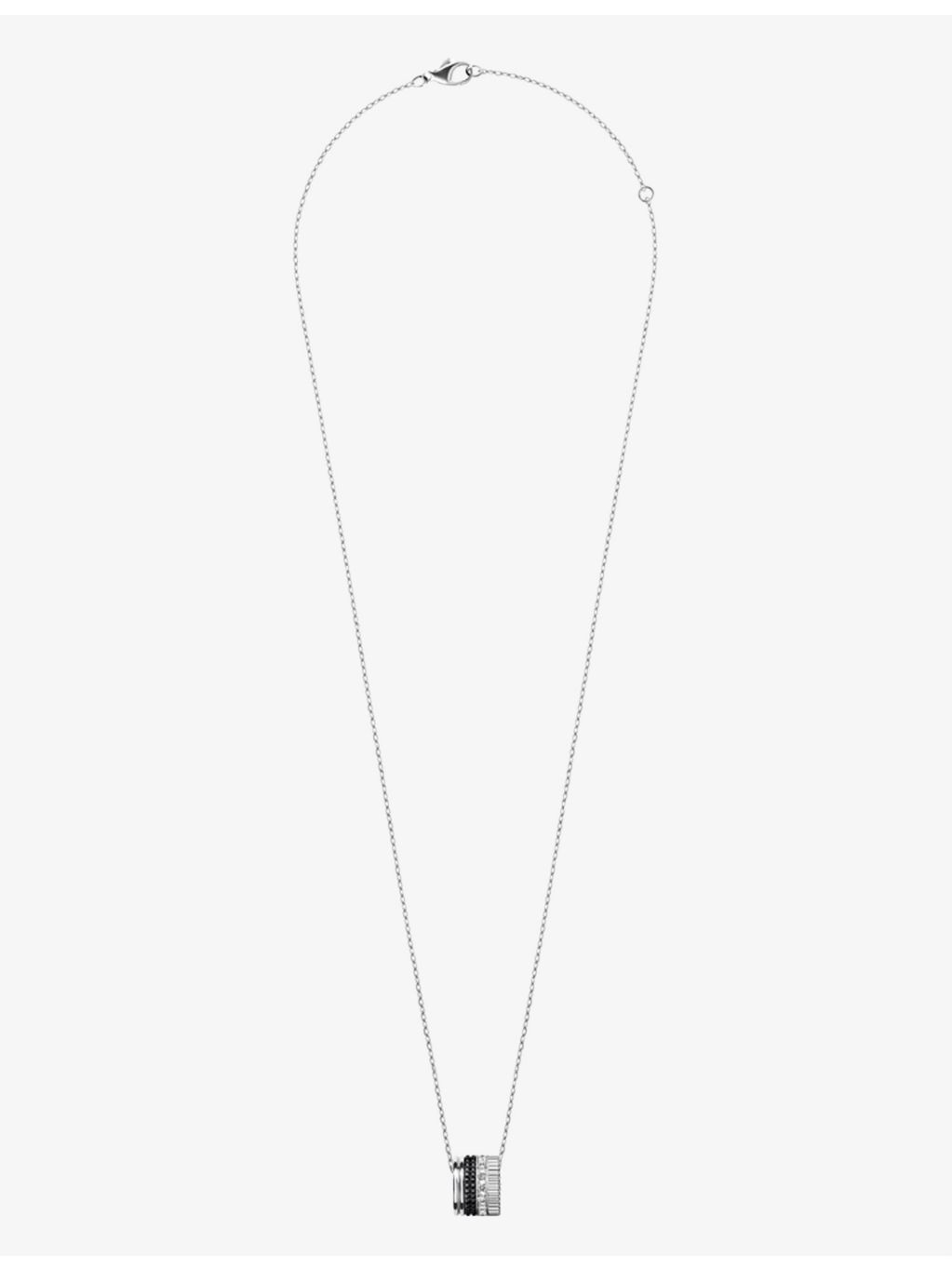 Boucheron Quatre Black Edition 18ct white gold diamond pendant necklace, UK version