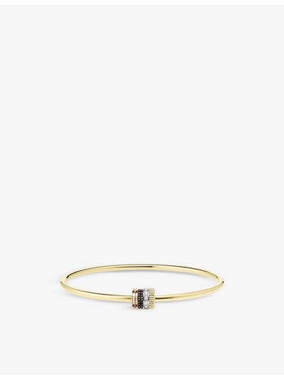 selfridges Boucheron Quatre Classique 18ct Yellow, White, Brown and Rose Gold and 0.11ct Brilliant-Cut Bracelet- Buy online at McGrocer