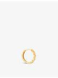 Astrid & Miyu gold-plated cubic zirconia hoop earring 6.5mm (British brand)