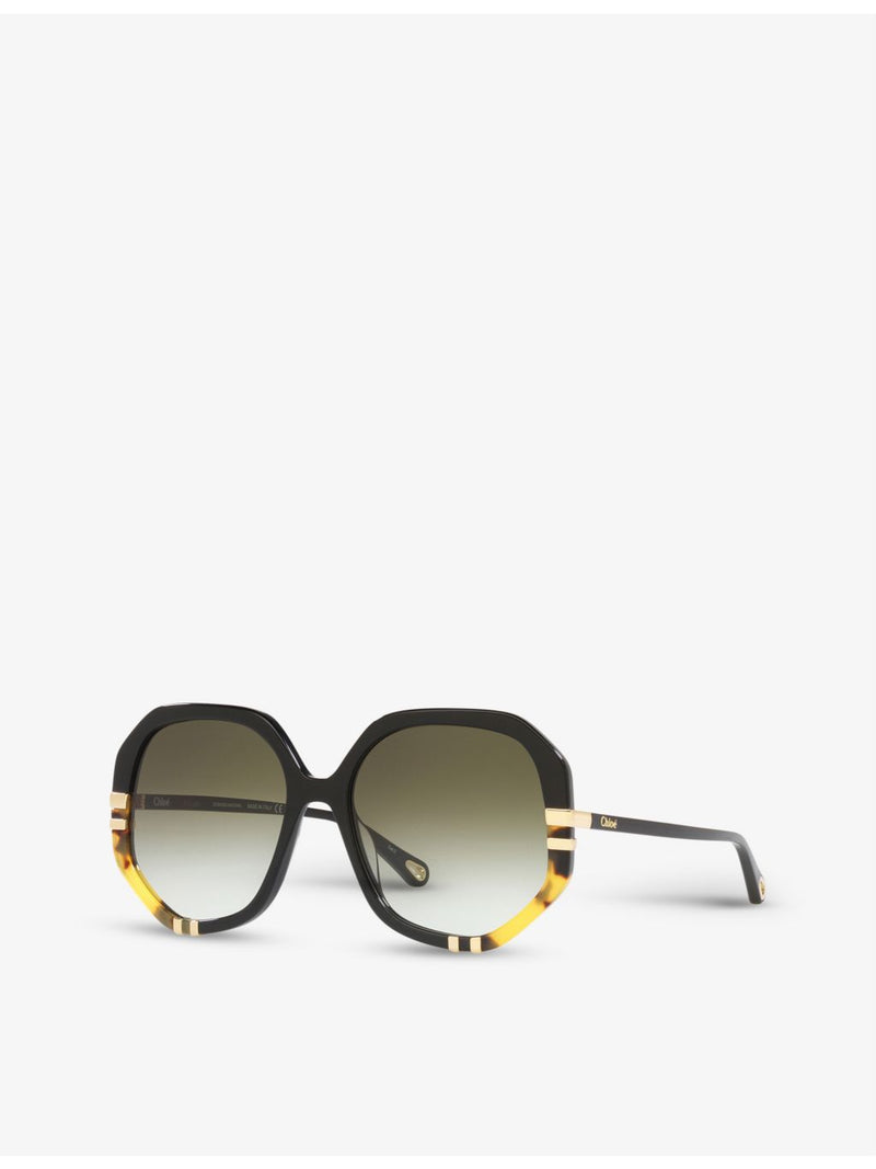 Chloé hexagonal acetate sunglasses, UK version
