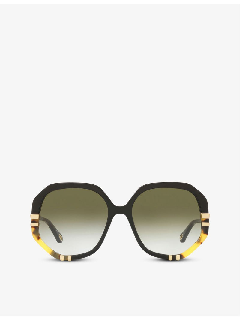 Chloé hexagonal acetate sunglasses, UK version