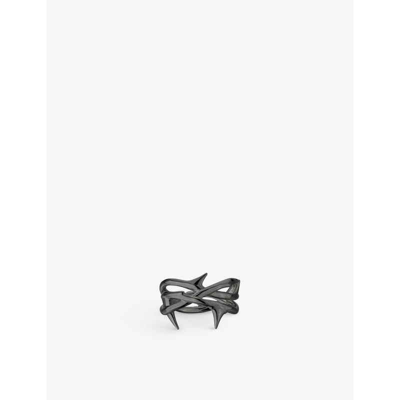 Rose Thorne rhodium-plated sterling-silver ring - M